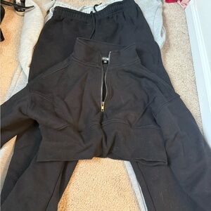 Fashion Nova Black Joggers runs small